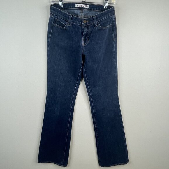 J Brand Denim - J Brand Womens Low Rise Jeans 27 x 32 Ink Blue Stretch Denim Straight